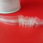 Beautiful wave pleat transparent decoration accessories curtain for home textile