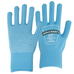 BEST Hot Sell Blue Customized Logo Fashion Design Safety Work Gloves for Gift or Present
