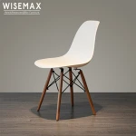 Best price modern italian design office restaurant living room armless dining PP resin plastic chair for sale