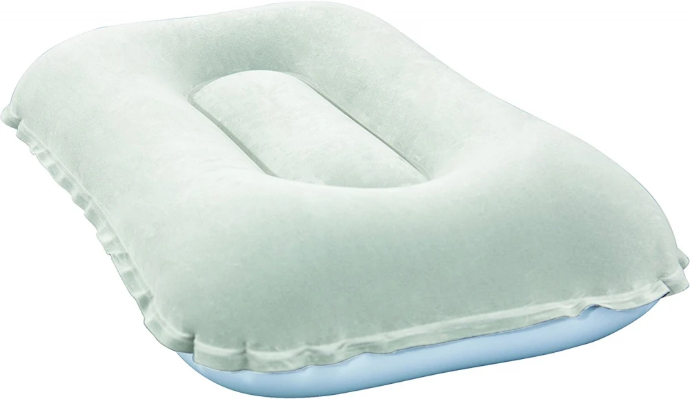 Bestway 67121 flocked air pillow portable lightweight inflatable camping/travel air pillow