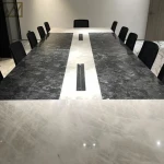 Bianco Cristallo Marble Slab Luxury Countertop Custom White Marble Coffee Table Top Living Room Stone Marble Countertop
