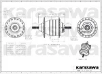 Bicycle Dynamo Hub AC 6V 2.4W EN