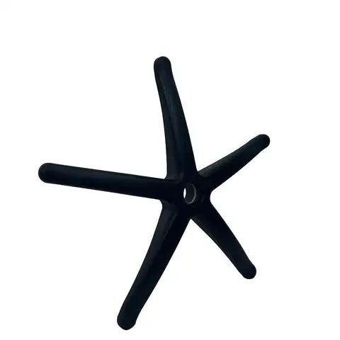 Black Five-Star Foot Furniture Accessory Made of Durable Nylon Plastic Direct from Factory plastics chair  base
