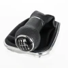 black leather speed  manual Car Gear shift Knob with gaitor boot For Golf 4 IV/ MK4/Seat Leon