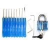 Blue car door opening kit with 9pcs locksmith supplies unlocking lockpick Set Key Extractor
