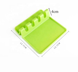 BPA Free Silicone Spoon Holder Utensil Spoon Rest Heat Resistant Kitchen Placemat Utensil Spatula Holder Pad