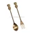 Import Brass Embossed Traditional Arrow Design End Dinner Spoon and Tea Spoon Handmade gold fishing spoon from India