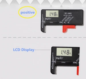BT168D Digital Battery Tester LCD AA/C/D/9V/1.5V Button Cell Battery capacity Volt Testing meter