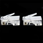 Cable terminal Transparent Crystal Head 1000 pcs Crystal Head RJ45 CAT5 CAT5E Modular Plug Gold Plated Network Connector