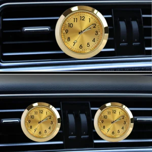 Car air outlet perfume seat with clock electronic watch time creative car crystal ornaments dashboard decoration supplies