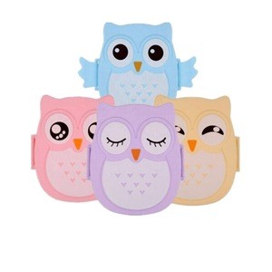 Cartoon Owl Lunch Box Plastic Food Storage Container Colorful Bento Box Microwave Oven Cutlery Food Dining Tools