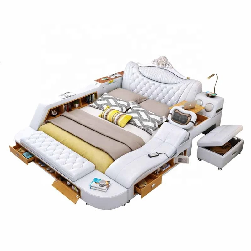 CBMMART latest new design product massage leather bed with Bluetooth Speaker