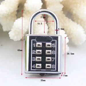CH-601 lock factory wholesale 8 digits digital combination luggage lock