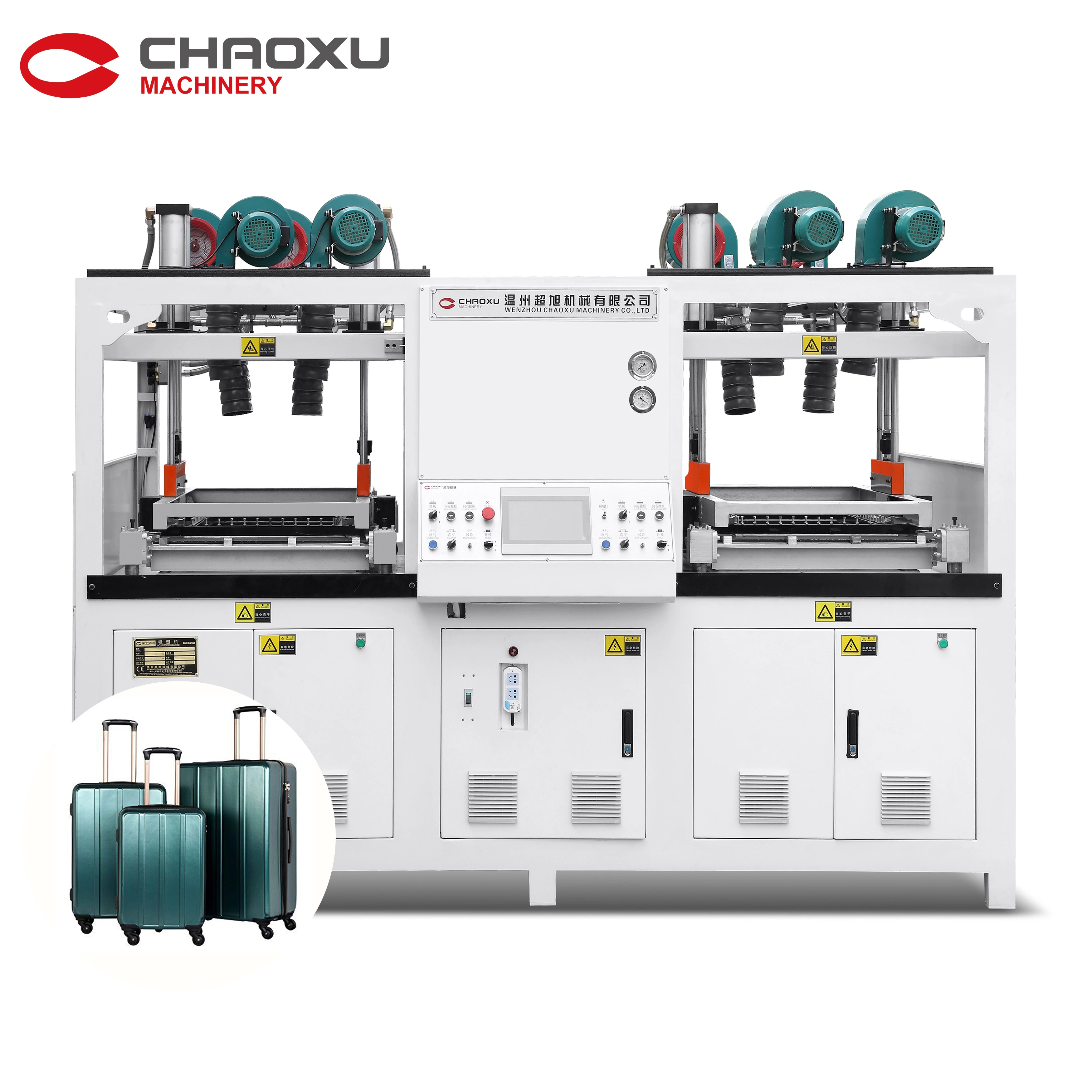 CHAOXU Top Quality Automatic Vacuum Forming Plastic Shell Luggage Making Machine