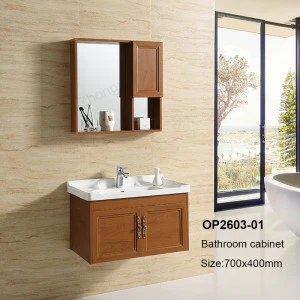 Chaozhou factory aluminum bathroom wash basin cabinet set with mirror cheap price waterproof wall mounted cabinet vanity set