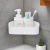 Import Cheap bathroom accessories wall mounted white single tier triangle shelves Wholesale Corner shower shelf from China