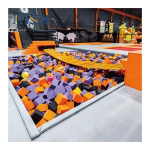 Cheap Big Inground Gymnastic Rectangle Colorful Foam Cubes Kids Children Trampoline Park