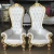 Import cheap classic royal modern high back crystal luxury gold wedding event party throne chairs from China