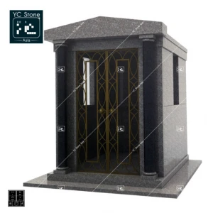Cheap Memorial  Polished India Black Granite  Monument and Granite Mausoleums Tombstone