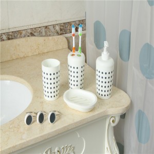 China best price home hotel toilet bath accessory plastic bathroom set