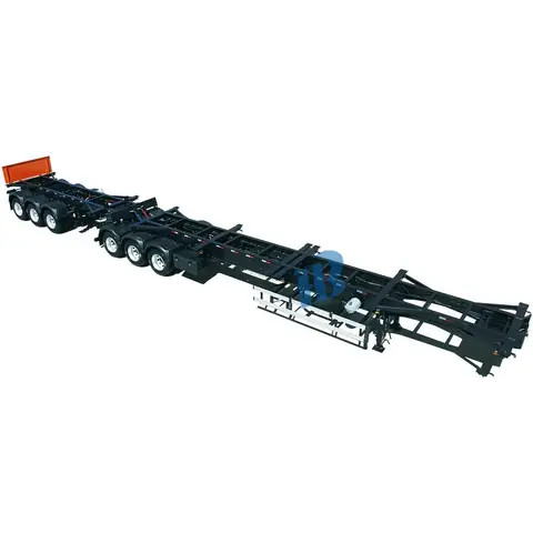 Buy China Factory Customized Model 3-axle Low-bed Skeleton Semi-trailer ...