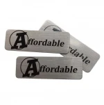 China furniture label badge, Aluminum name plate, embossed metal logo