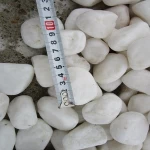China hot sale snow white round pebble stone