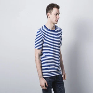 China manufacture wholesale summer hot sale 100%cotton striped printed mens T shirt(A178)
