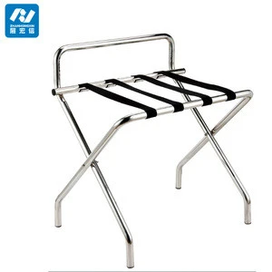 China Stainless Steel Hotel Room Luggage Rack For Bedrooms