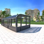 China supplier high-level aluminum profile glass sun rooms aluminum tempered glass balcony for sunroom