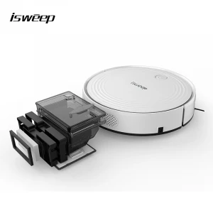 China WIFI APP Voice Prompt Mop Clean Robot Vacuums White