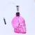 Chinese  Crystal  Craft   fancy Pink  Water Glass Hookah  Head Shape Bubbler Pipe Decorative Smoking  pipes