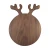 Christmas Antlers Design High Quality Eco-friendly Chopping Block Black Walnut Wooden Cutting Board