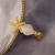 CLARMER  Fashion Luxury Starfish Hair Clips Hair Accessories Metal Golden Stone Hair Clip For Women