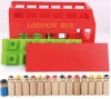Classic london bus Kid toys wooden model car Eco-friendly toy wooden