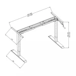 classic modern hand crank style manual office furniture sit stand desk
