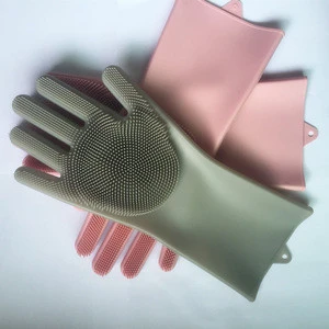 Cleaning Usage and latex rubber Material extra long household silicone cleaning gloves