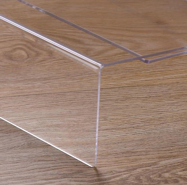 Clear Acrylic sign holder Material A4 acrylic stand holder L shape acrylic display stand