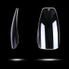 Clear Color Coffin Shape - ECBASKET 500pcs Short Ballerina Acrylic Nails Full Cover Nail Tips 10 Sizes