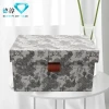 Clothes cabinet storage box Model room decoration box European cloakroom Creative organizer box Leather decoration storage