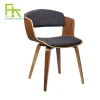 Coffee Restaurant Fabric Luxury Wood Leg Design Dining Chair