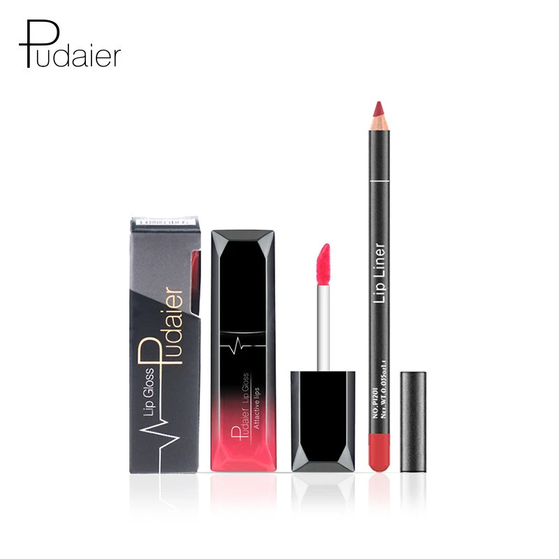 Combination Makeup Private Label Lip Gloss Lip Liner Pencil