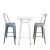 Commercial Bar furniture Metal Wooden High Bar stool Chair with high back rest restaurant barstool furniture