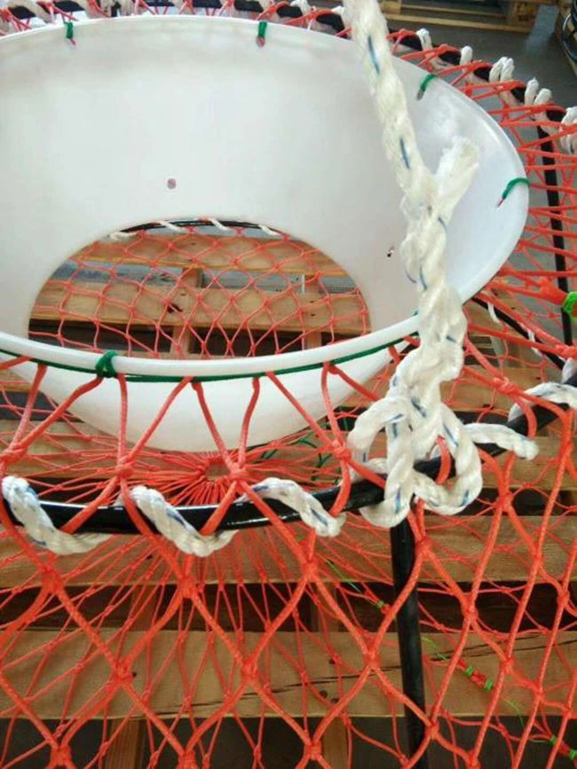 Commercial folding king crab cage fishing net lobster trap