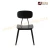 Import Commercial Furniture Black Metal Frame Plywood Seat Chair Steel Antique Coffee Shop Bistro Chair from China