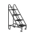 Import Commercial library furniture 3 steps movable white inron steel ladder from China