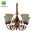Import Cream satin shade led metal ceiling chandelier from China