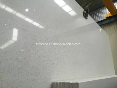 Crystal White Manmade Quartz Stone Tile