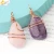 Import CSJA wholesale copper wire wrap irregular bead crystal necklace healing pendant charm for men women G196 from China