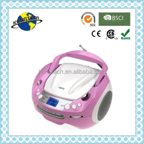 CT-288 Streamlined design Cute Pink Avant-grade Portable CD Boombox